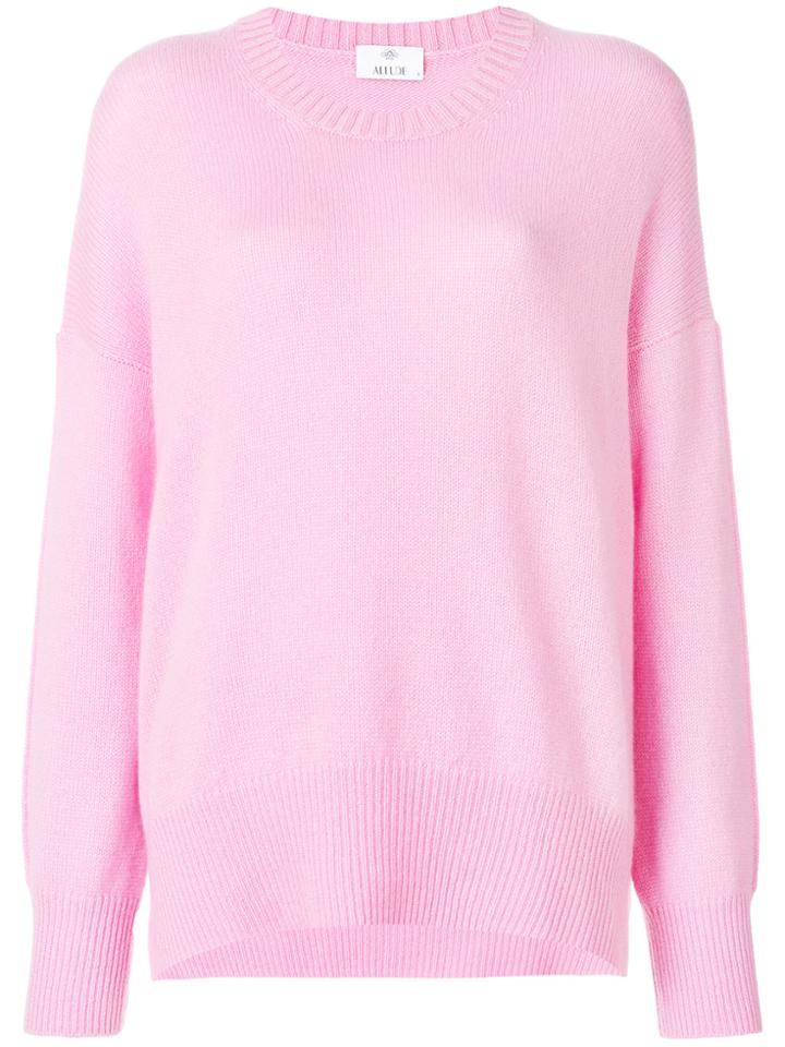 Allude Classic Fitted Sweater - Pink & Purple