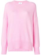 Allude Classic Fitted Sweater - Pink & Purple