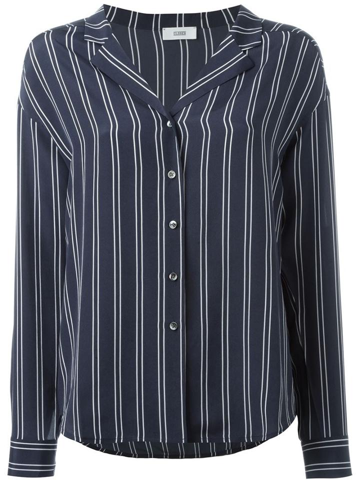 Closed Striped Shirt, Women's, Size: Xs, Blue, Silk