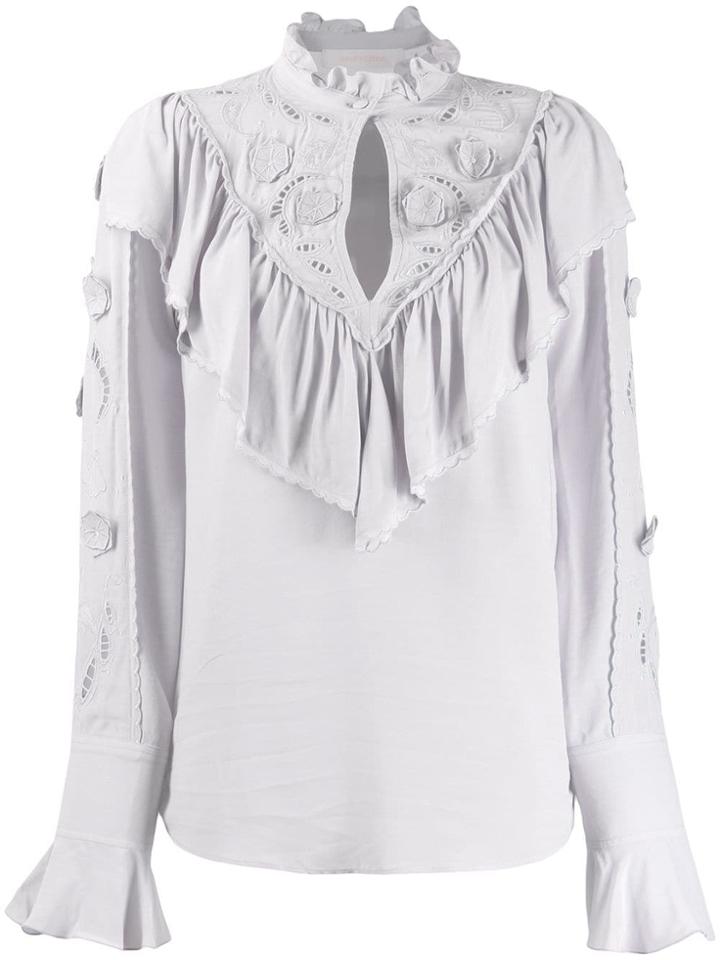 See By Chloé Embroidered Long-sleeve Top - Blue