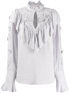 See By Chloé Embroidered Long-sleeve Top - Blue