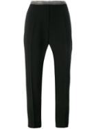 Brunello Cucinelli Cropped Trousers, Women's, Size: 46, Black, Silk/polyester/acetate/cupro