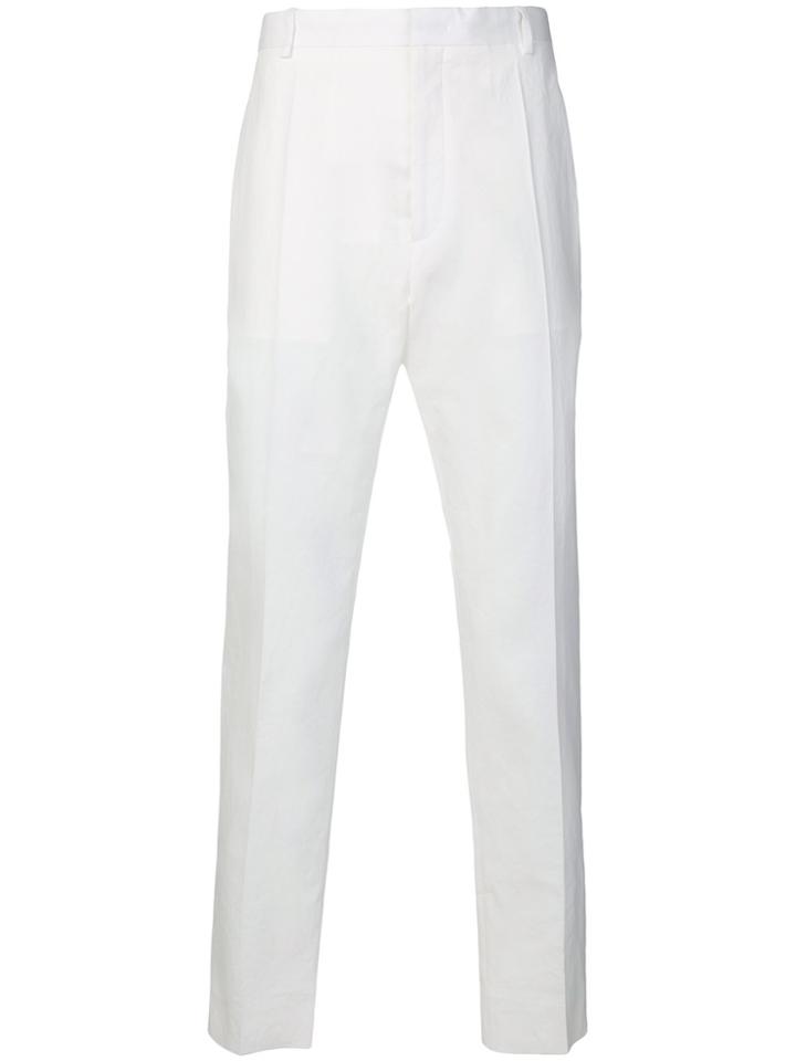 Jil Sander Tapered Cropped Trousers - White
