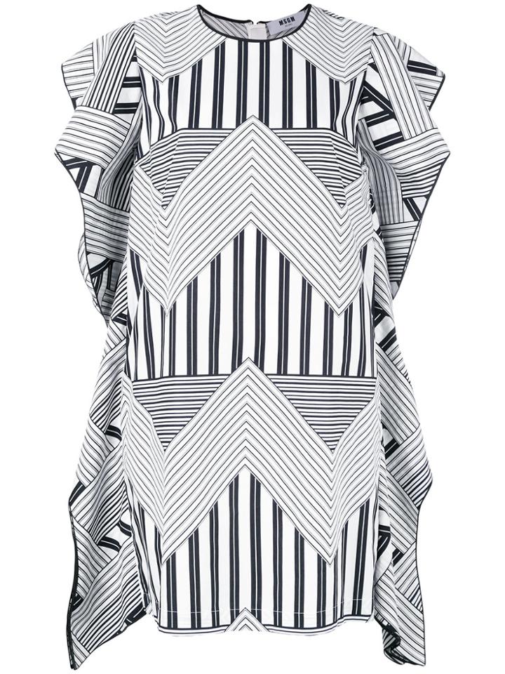 Msgm Geometric Print Dress - White