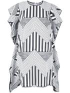 Msgm Geometric Print Dress - White
