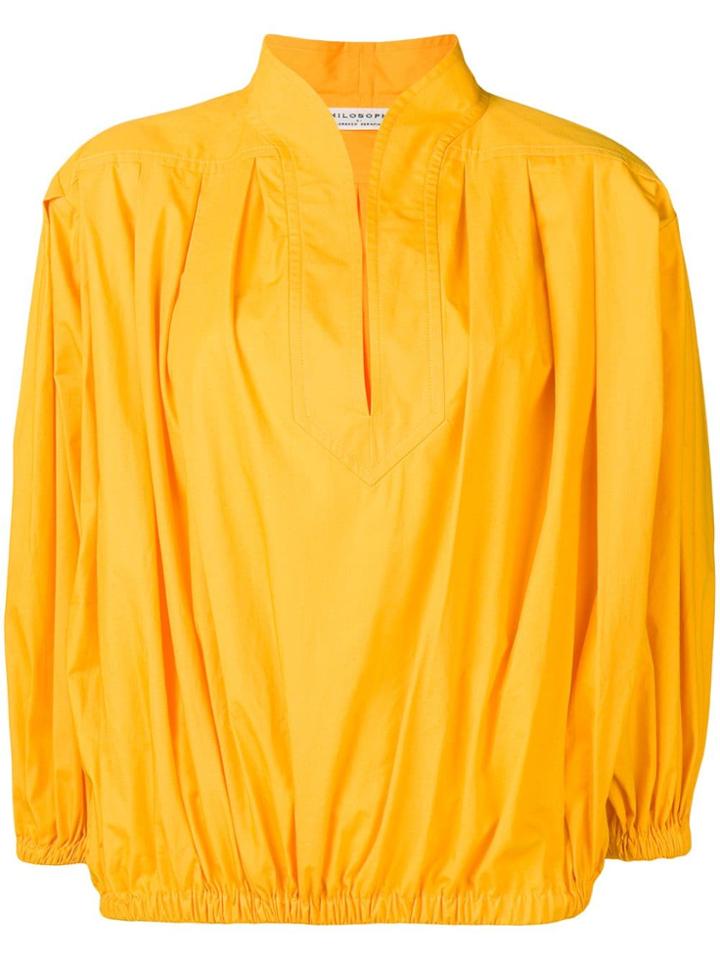 Philosophy Di Lorenzo Serafini Cropped Blouse - Yellow