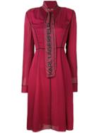 Karl Lagerfeld Logo Bow Flared Dress