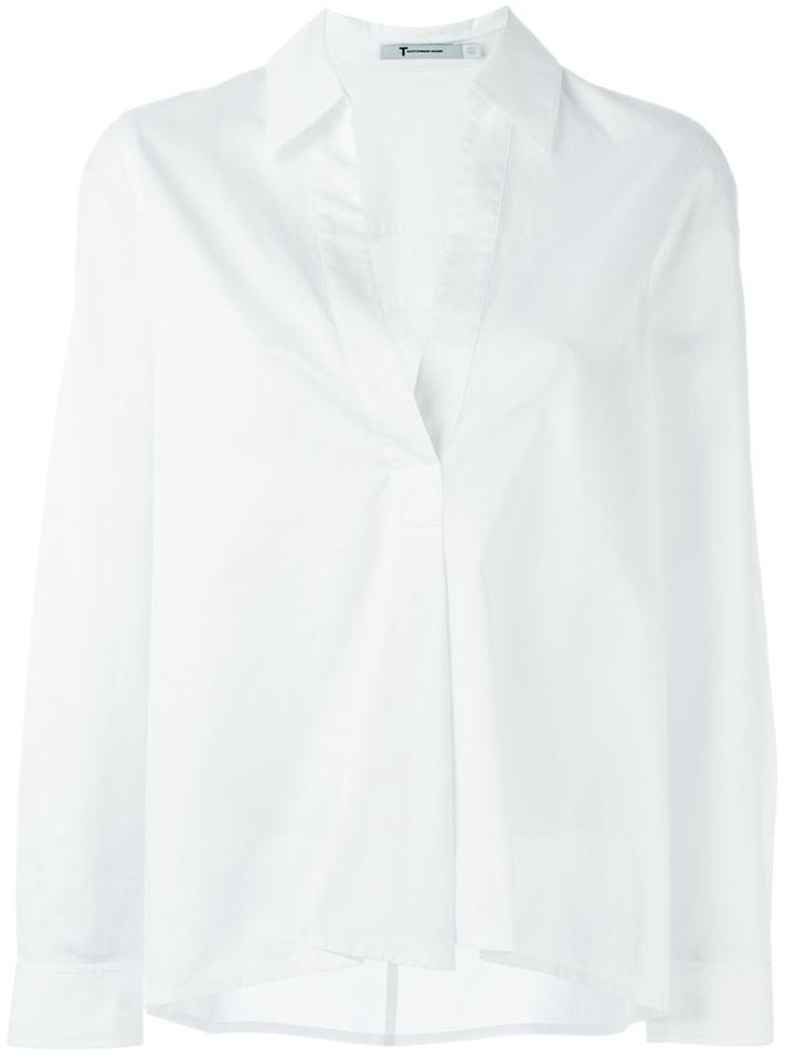 T By Alexander Wang Front Pleat Blouse