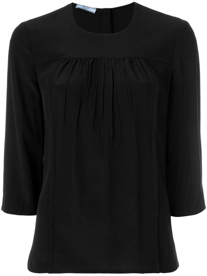 Estnation V-neck Blouse - White