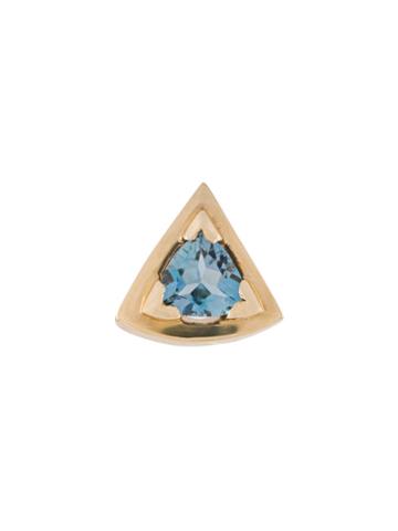 Origin 31 9kt Yellow Gold Aquamarine Wedge Stud