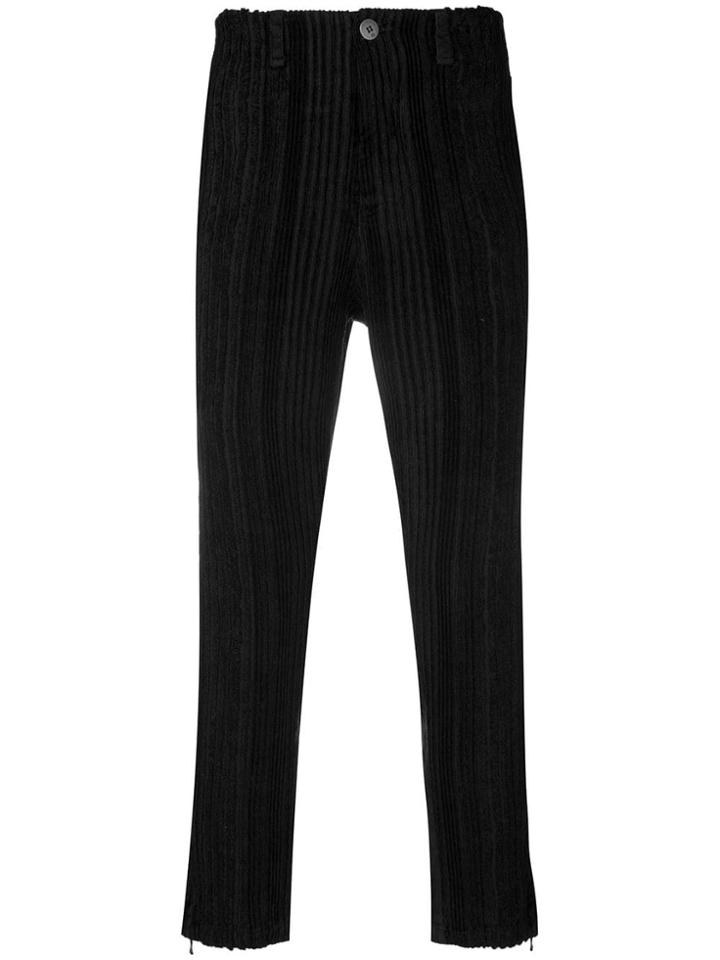 Transit Textured Stripe Trousers - Black