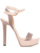 Marc Ellis Metallic High-heeled Sandals - Nude & Neutrals