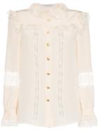 Philosophy Di Lorenzo Serafini High Neck Ruffle Detail Blouse - 0003