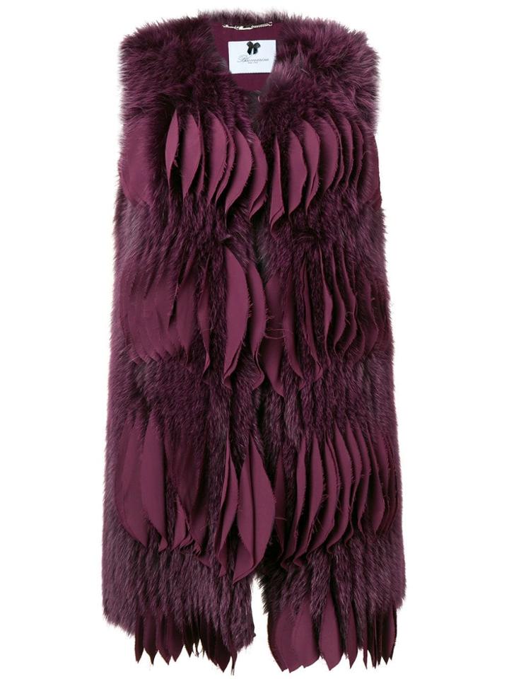 Blumarine Short Fur Gilet - Purple