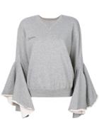 Facetasm Bell Sleeve Sweater - Grey