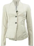 Masnada - Button Front Fitted Jacket - Women - Cotton/linen/flax/resin - 40, Women's, Nude/neutrals, Cotton/linen/flax/resin