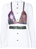 Rosie Assoulin Metallic Insert Shirt