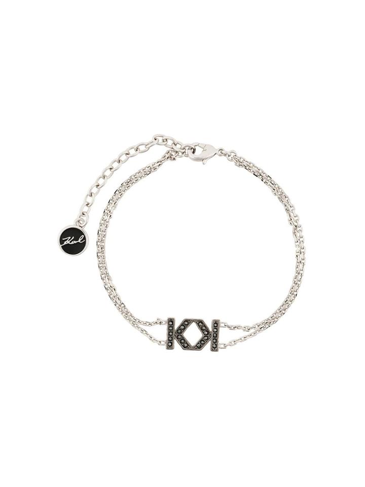 Karl Lagerfeld Double K Bracelet - Silver