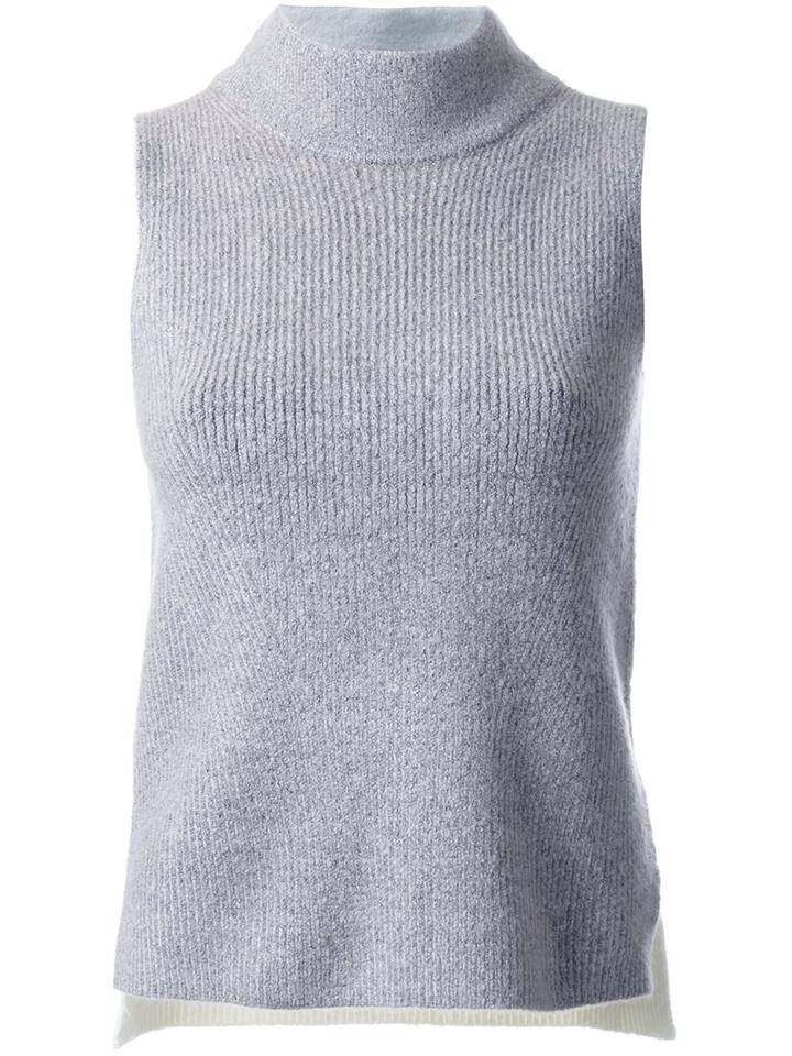 Guild Prime Mock Neck Sleeveless Top, Women's, Size: 36, Grey, Acrylic/nylon