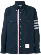 Thom Browne Norfolk Pocket Rwb Stripe Shirt - Blue