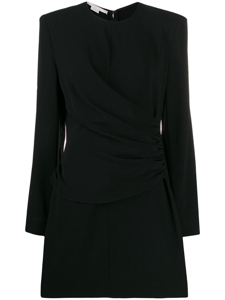Stella Mccartney Gathered-panel Fitted Mini-dress - Black
