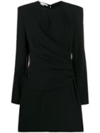 Stella Mccartney Gathered-panel Fitted Mini-dress - Black