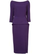 Roland Mouret Classic Fitted Dress - Pink & Purple
