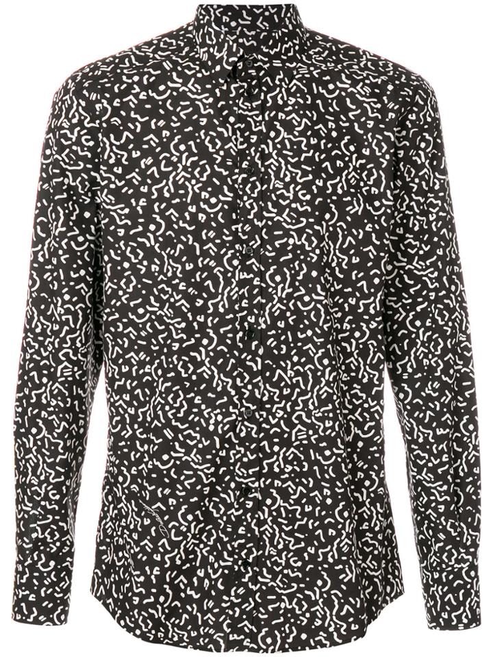 Dolce & Gabbana Wiggle Print Shirt - Black