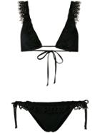 Anjuna Lace-detail Bikini Set - Black