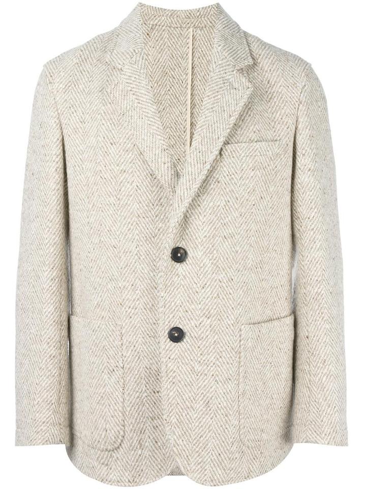 Umit Benan Casual Blazer, Men's, Size: 50, Nude/neutrals, Cotton/virgin Wool/viscose