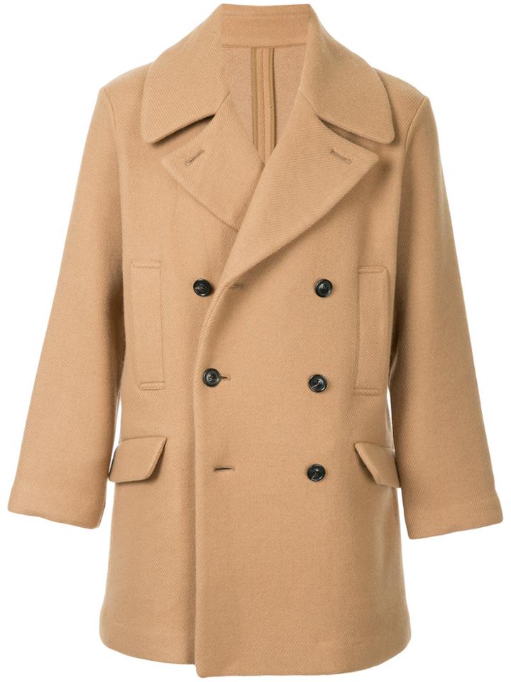 Unused Double-breasted Coat - Brown