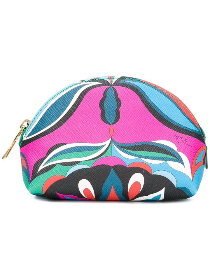Emilio Pucci Printed Make-up Bag - Pink & Purple