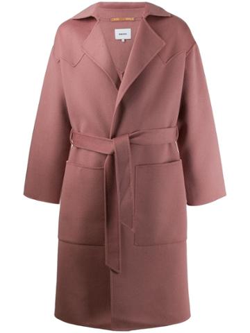 Nanushka Robe Midi Coat - Pink