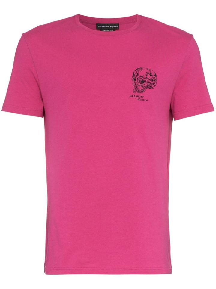 Alexander Mcqueen Embroidered Logo T-shirt - Pink