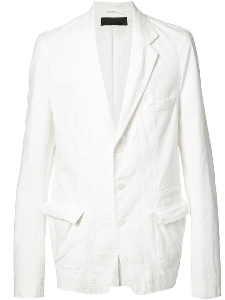 Haider Ackermann Soft Blazer, Men's, Size: 46, White, Cotton
