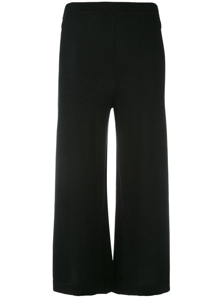 Le Kasha - Cropped Knit Trousers - Women - Cashmere - M, Black, Cashmere