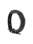 Emanuele Bicocchi Bejeweled Bracelet, Men's, Size: Large, Black