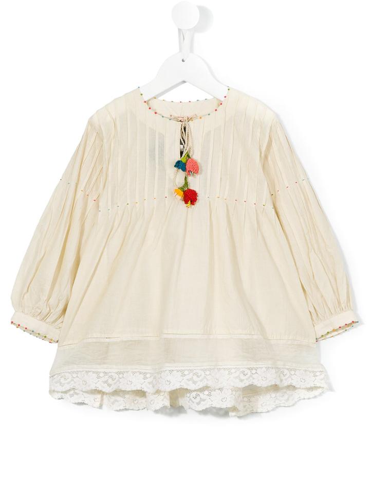 Pero Kids Flared Blouse, Girl's, Size: 10 Yrs, Nude/neutrals