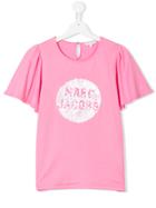 Little Marc Jacobs Sequin Logo T-shirt - Pink & Purple