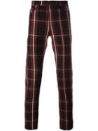 Vivienne Westwood Anglomania Checked Trousers, Men's, Size: 30, Red, Cotton