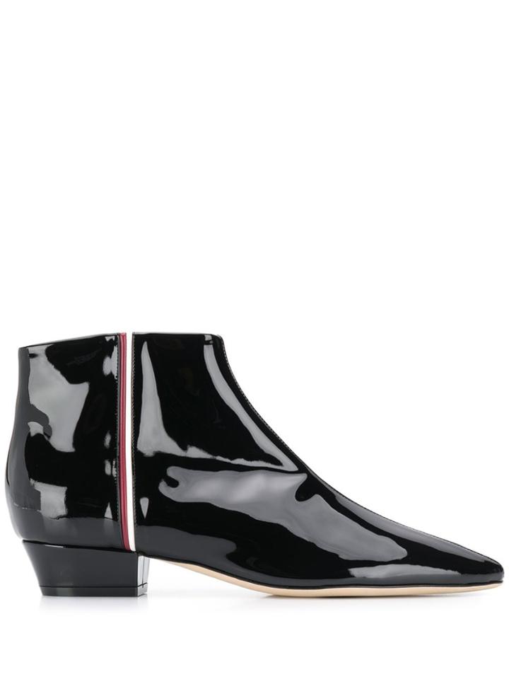Rodo Patent Ankle Boots - Black