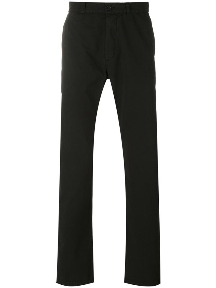 Maison Kitsuné - Straight Leg Trousers - Men - Cotton - 30, Black, Cotton