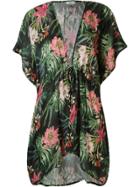 Amir Slama Floral Print Beach Dress - Green