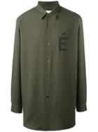 Études 'é' Print Shirt, Men's, Size: 50, Green, Cotton/cashmere