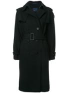 Yohji Yamamoto Belted Trench Coat - Black