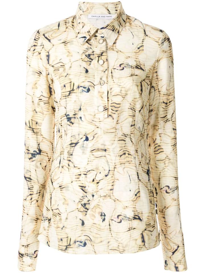 Camilla And Marc Caspian Print Longsleeved Shirt - Yellow