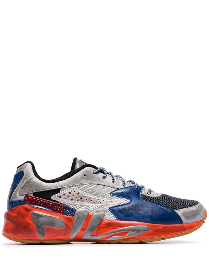 Fila X Liam Hodges Grey And Red Mindblower Sneakers - Grey/cherry