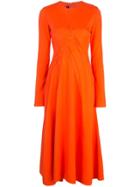 Sies Marjan Cross Stitch Detail Dress - Orange