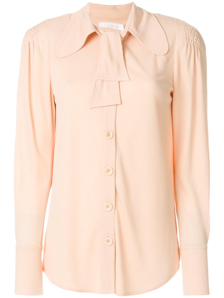 Chloé Maxi Collar Shirt - Pink & Purple