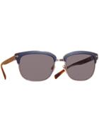 Burberry Textured Front Square Frame Sunglasses - Blue